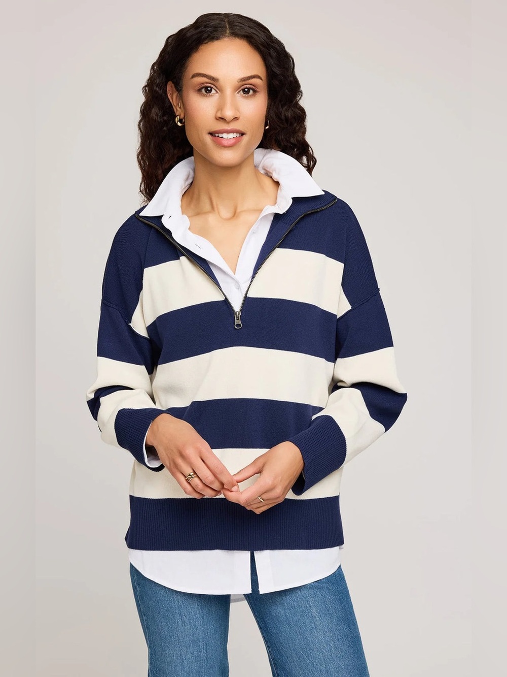 Gentle Fawn | Idris Striped Sweater, Navy